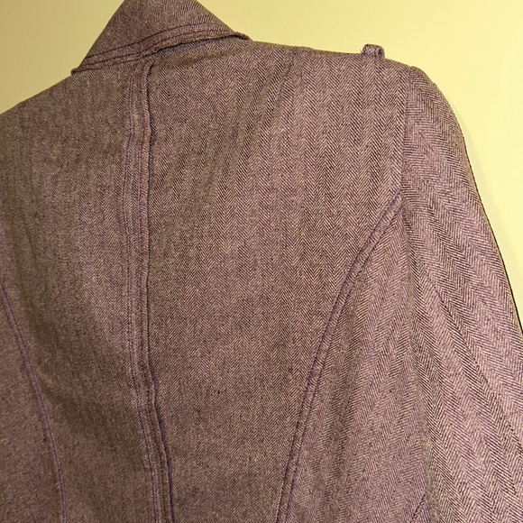 Silk Blazer Made in Italy size 44 Purple - Picture 6 of 7